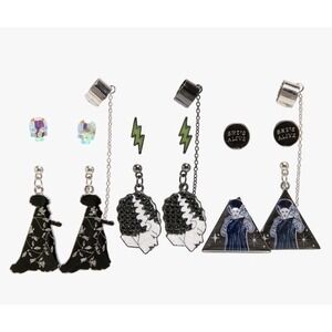 NEW Universal Studios Monsters The Bride Of Frankenstein Cuff Earrings Set